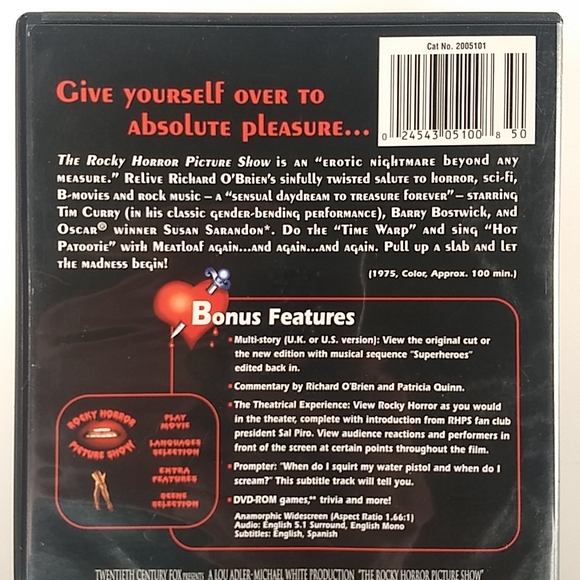 The Rocky Horror Picture Show DVD with Bonus Features! - Picture 4 of 15